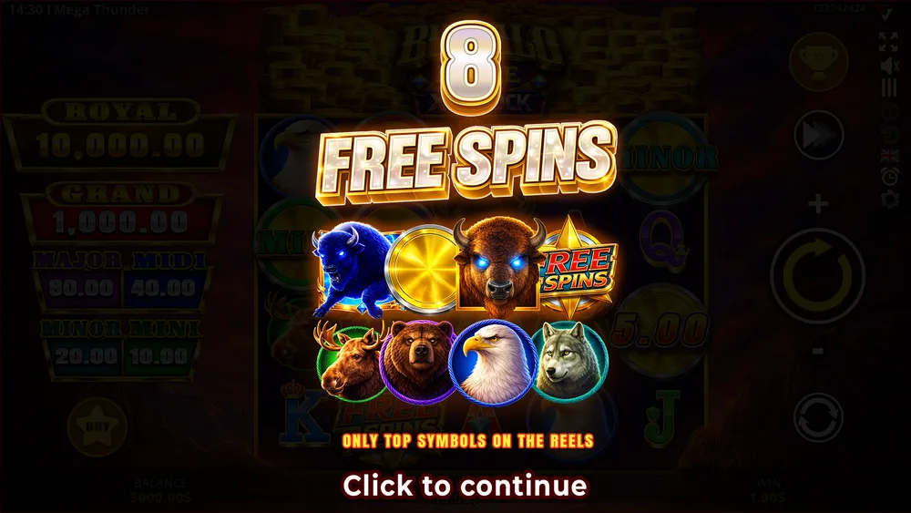 How to Trigger Free Spins — Buffalo Prime X-Unlock gameplay screenshot